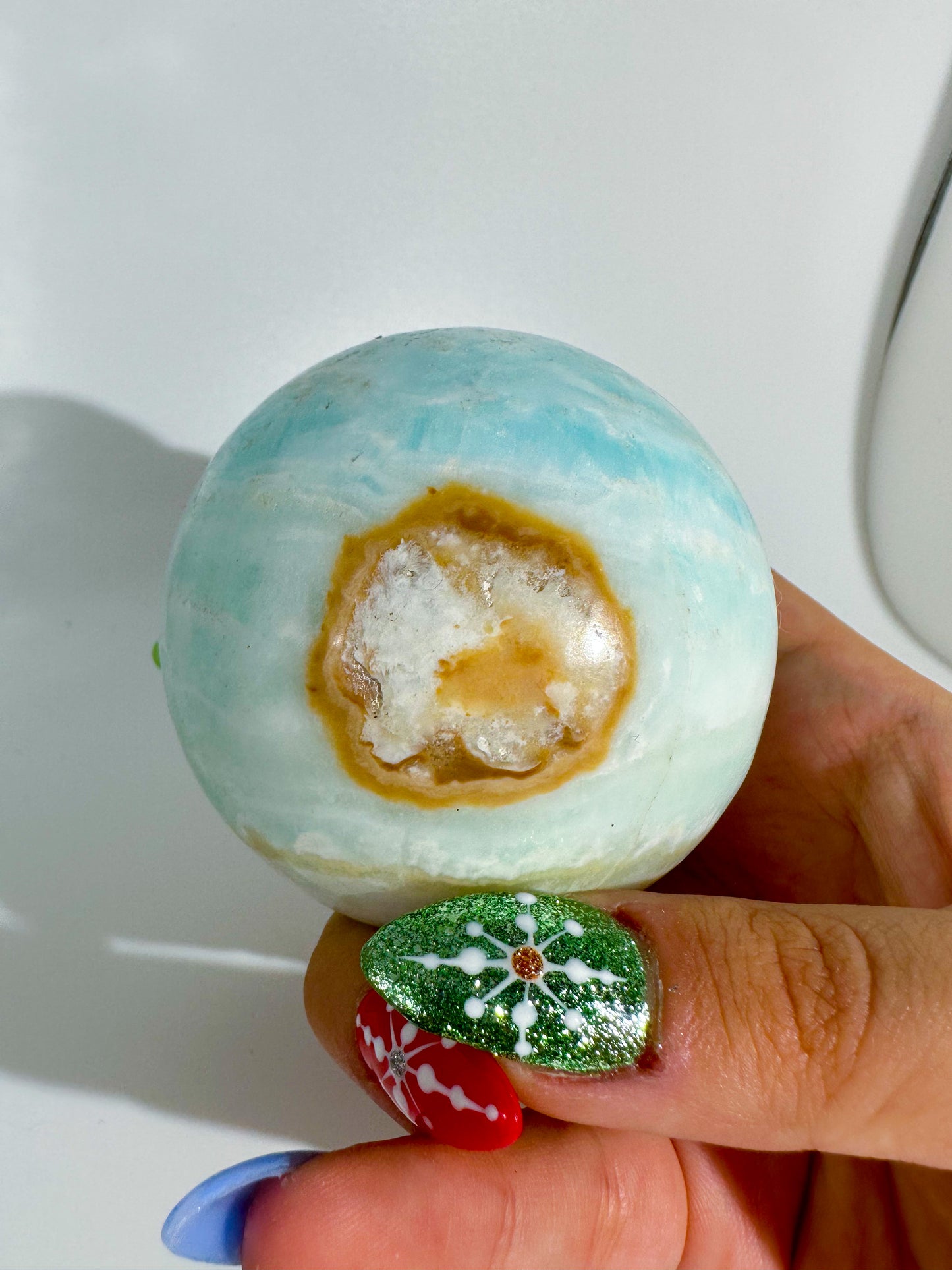 Seafoam Calcite Sphere