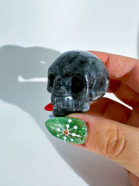 Flashy Larvikite Skull