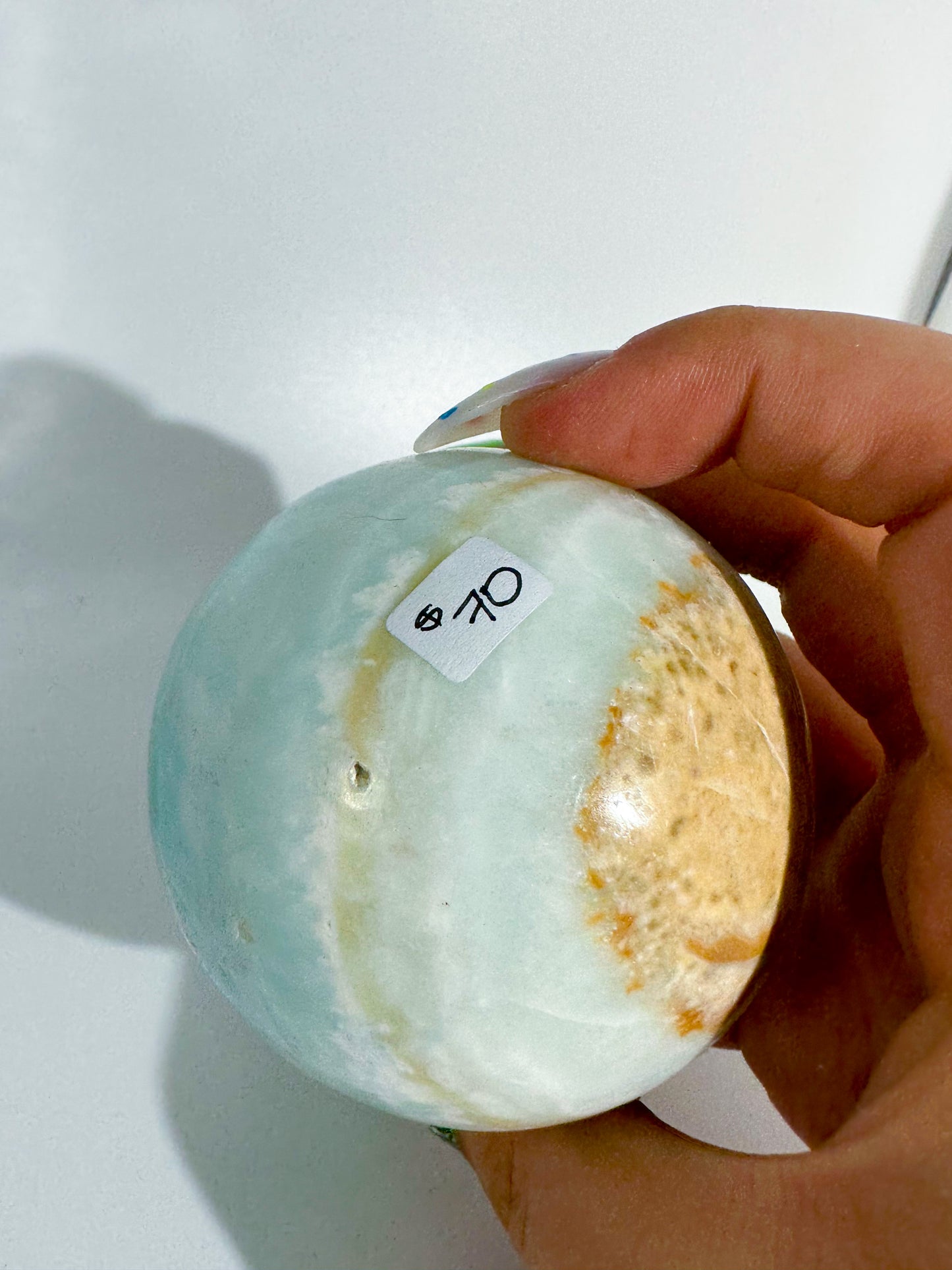 Seafoam Calcite Sphere