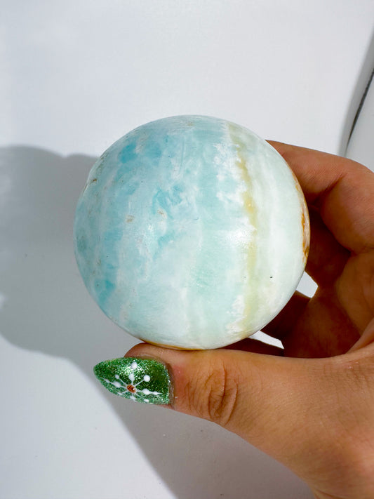 Seafoam Calcite Sphere