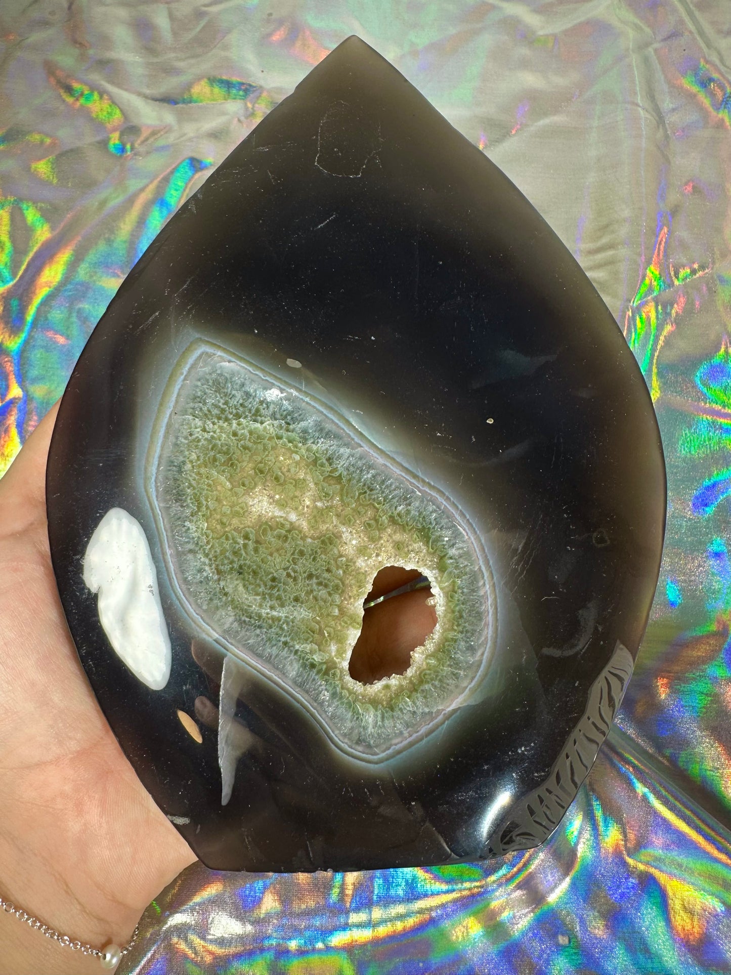 XL Amethyst Agate Flame