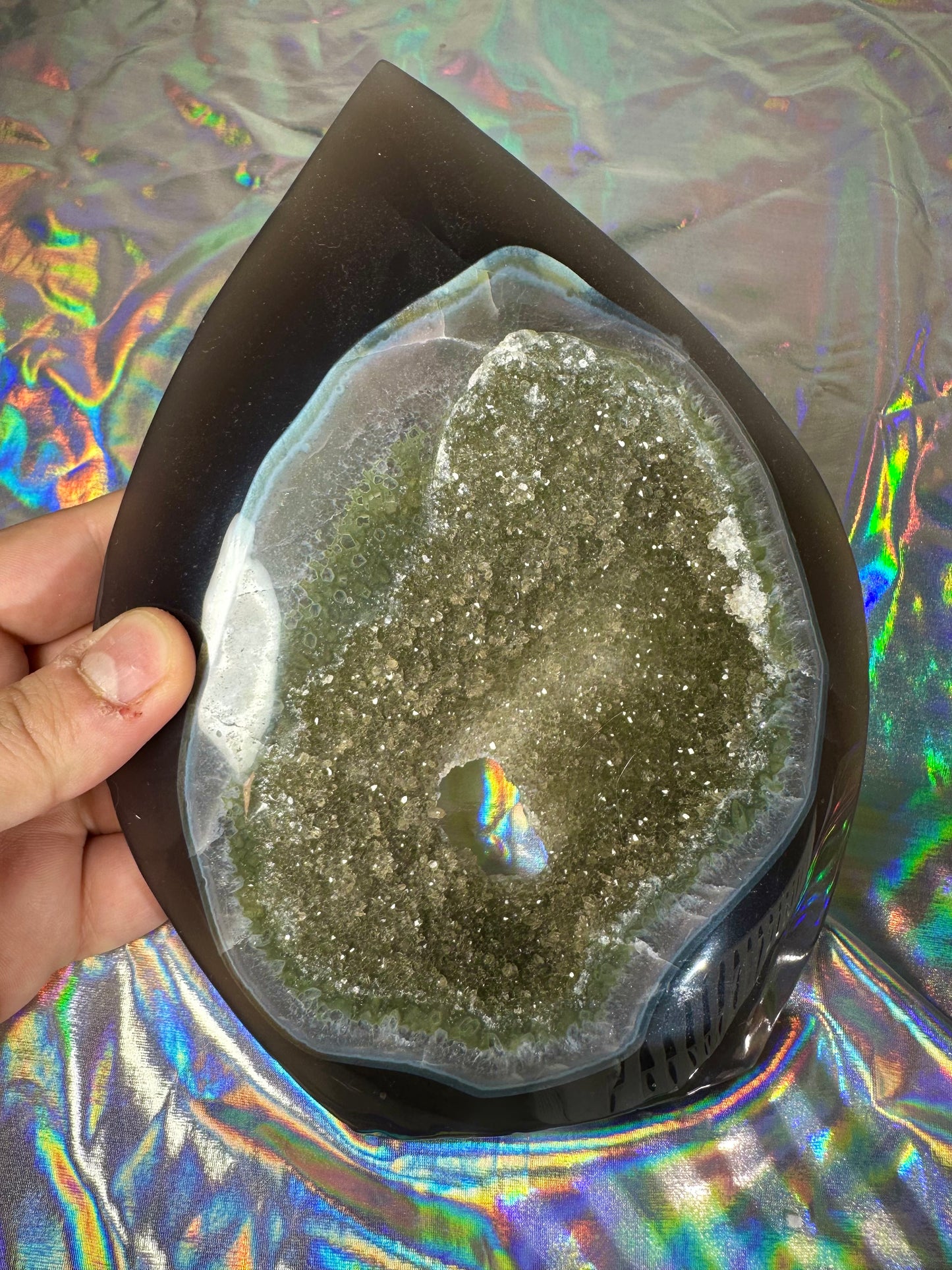 XL Amethyst Agate Flame