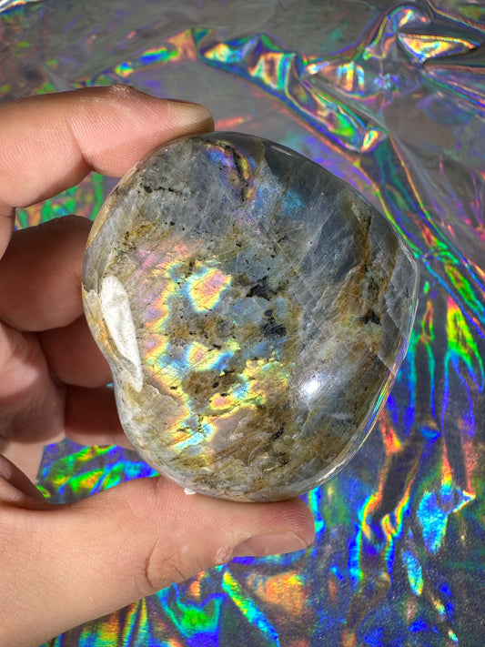 Flashy Labradorite Heart