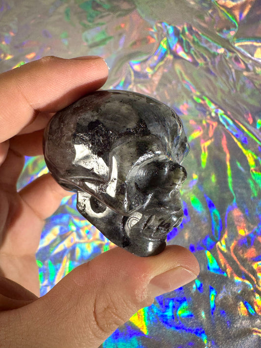 Flashy Larvikite Skull