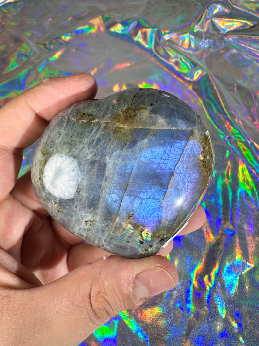 Flashy Labradorite Heart