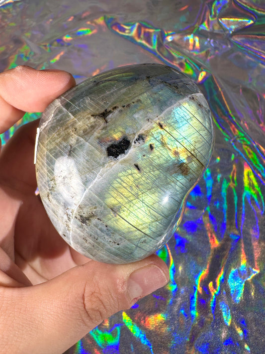 Flashy Labradorite Heart